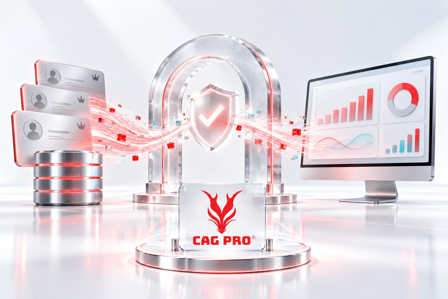 Minh họa dữ liệu hội viên đi qua cổng chuyển đổi được bảo vệ để tiếp nối trên CAG Billing