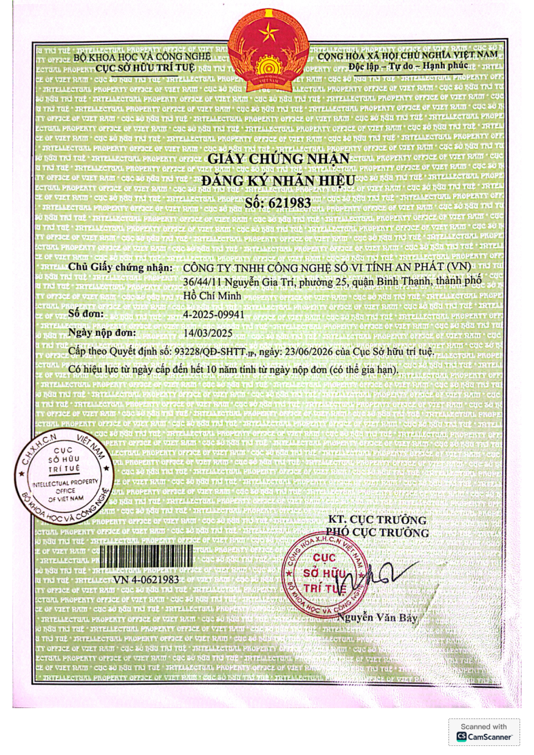 Văn bằng nhãn hiệu số 621983